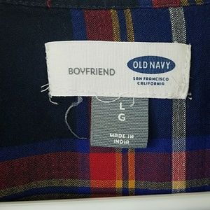 Old Navy Tops - Old Navy Boyfriend Fit Plaid Popover Shirt Old Navy Tops - Old Navy Boyfriend Fit Plaid Popover Shirt
